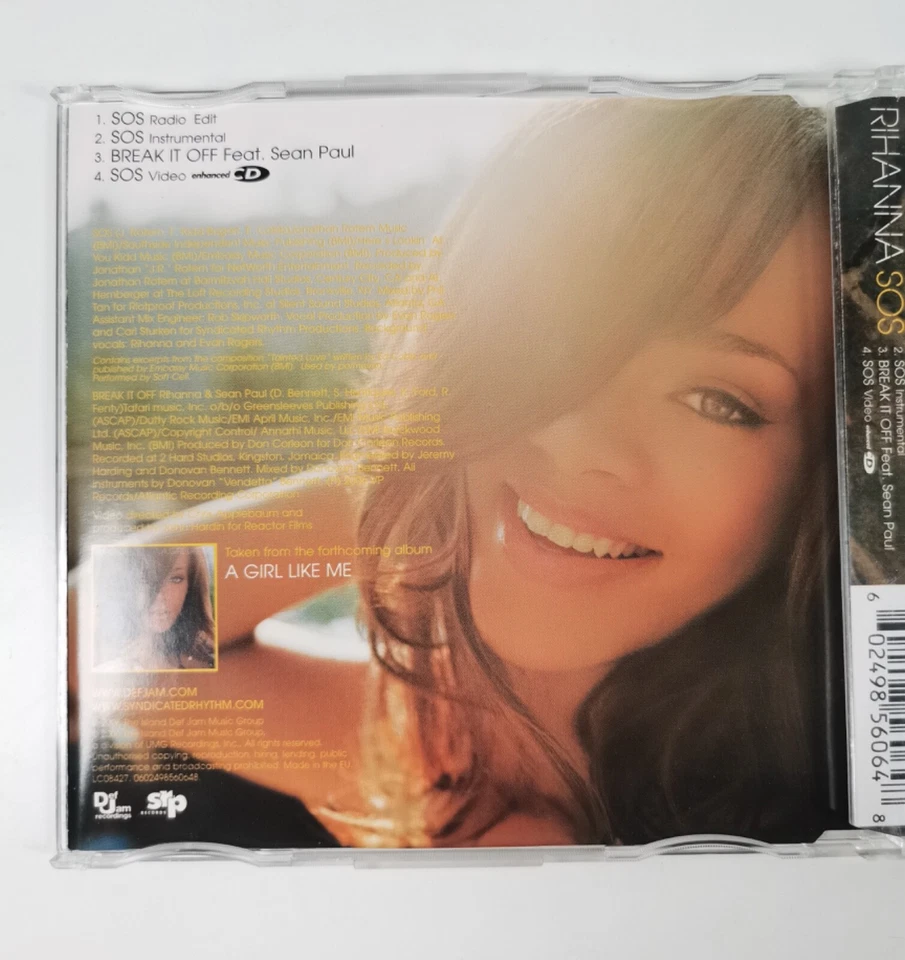 Rihanna SOS 3 trk CD-single Maxi-CD CD enhanced 2006 - Def Jam Recordings - Bild 3 von 4