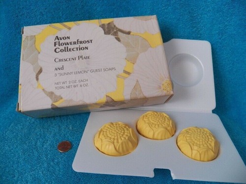 Avon Flowerfrost Collection replacement 3" yellow sunny lemon guest soaps ONLY - Picture 3 of 3