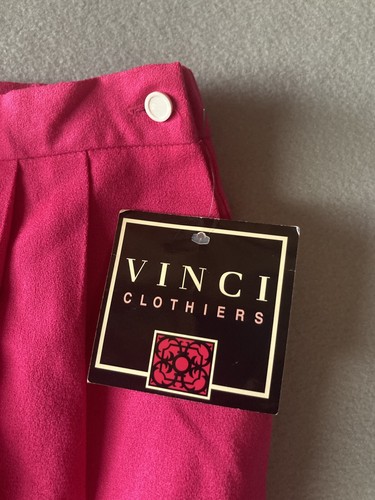 Vintage Vinci Clothiers Women’s Skirt Size 8 Pink Pleated Pencil Wool USA #2070 - Picture 2 of 14