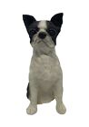1986 Boston Bull Terrier 4.25” Resin Figurine Stone Critters Sc 239 Glass Eyes