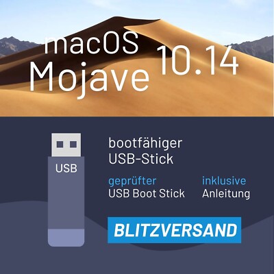 macOS 10.14 Mojave Mac OS Bootstick USB Installer Reparatur Blitzversand