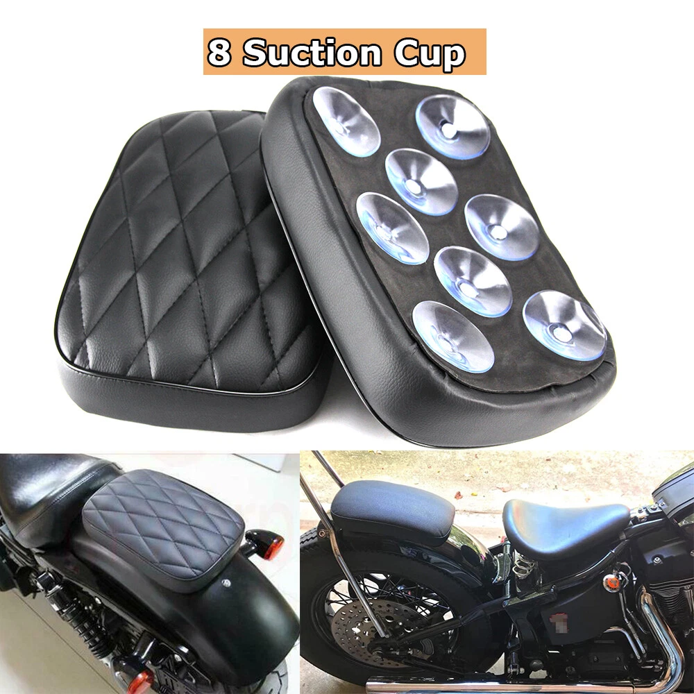 Rear Passenger Seat Pillion Pad 8 Suction Cup for Harley Bobber
