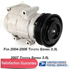AC Air Conditioner Compressor w/Clutch For Toyota Sienna 3.3L 2004-06 #CO 10854C