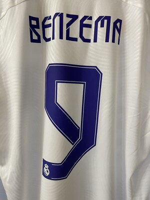 Real Madrid Adidas official Aeroready Benzema Shirt Champions