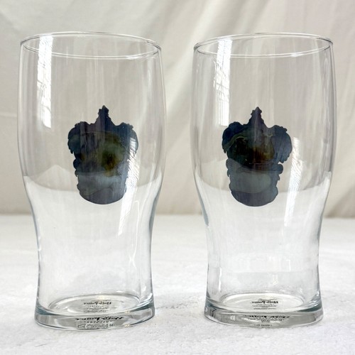 Two (2) Harry Potter Gryffindor Pint Glasses with Raised House Crest - Picture 2 of 4