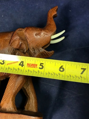 Elephant - Hand Carved Wooden - Picture 8 of 9