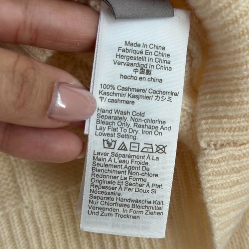 J.Crew Cashmere Cropped Cable Knit V-Neck Sweater in Warm Sesame - Picture 5 of 9