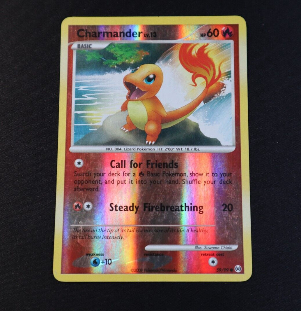 Charmander 59/99 Reverse Holo Shiny Pokemon TCG Card Platinum Arceus Light Play
