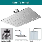 10 Inch Chrome Rainfall Shower Head Square Ultra Thin Overhead Top Sprayer