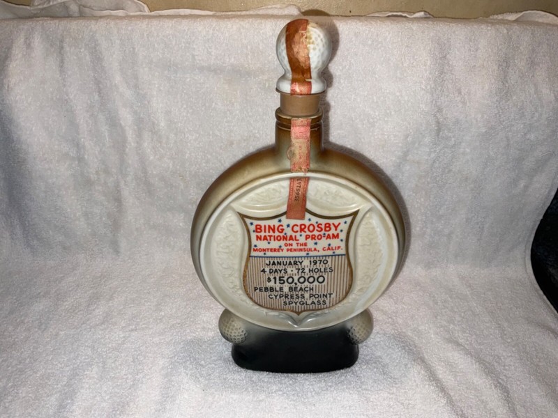 Bing Crosby National Pro-Am Pebble Beach Decanter (EMPTY)JIM BEAM NATIONAL