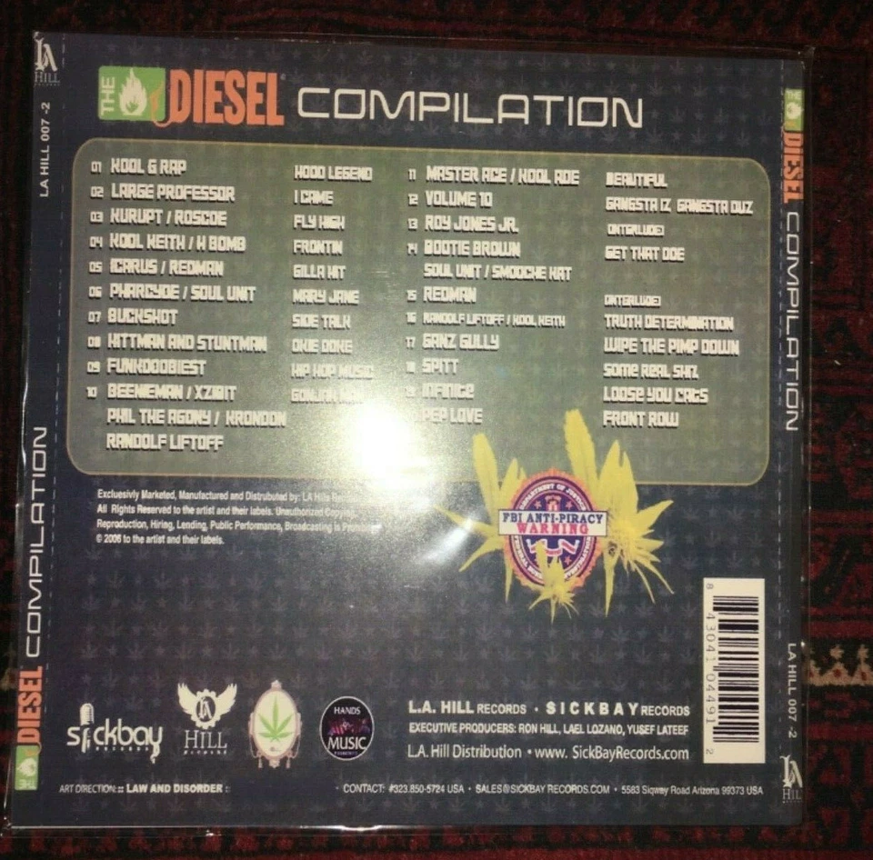 The diesel compilation 2LP VINYL sealed NEW LARGE PRO, KOOL G RAP, masta ace - Image 3 of 4