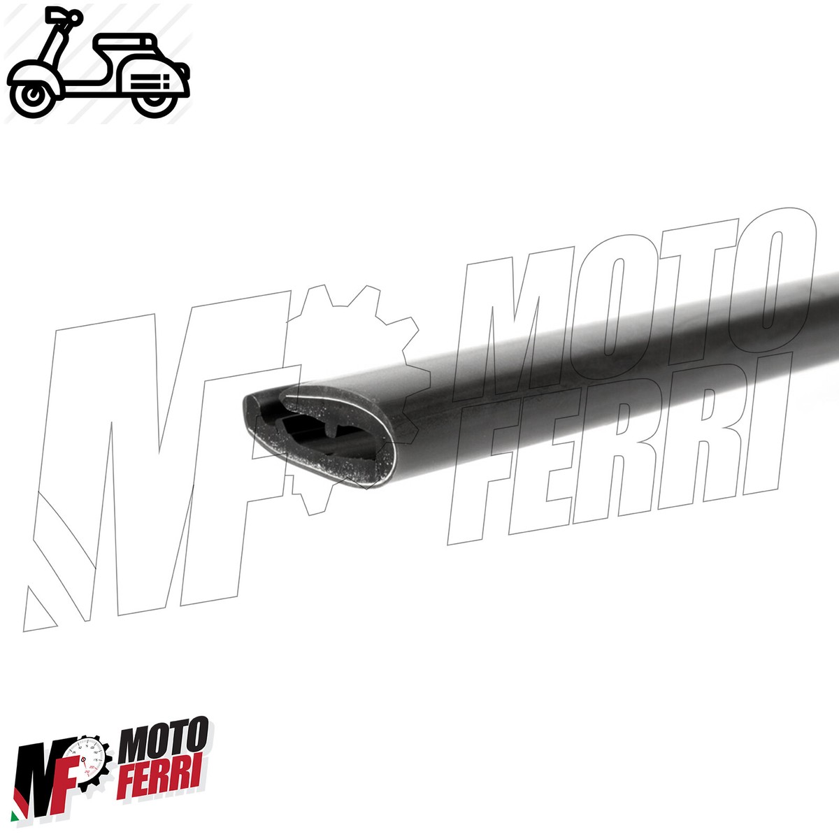 Profilo Bordo Scudo Piaggio Vespa Grigio Scuro - Ricambio Originale 10175