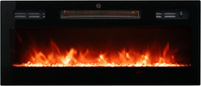 30" Wall-Mounted Electric Fireplace - Realistic Flame Heater for Home & Bedroom