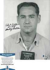 ROBERT SCHIBLINE FORMER ALCATRAZ INMATE 1355 SIGNED 8x10 PHOTO 7 BECKETT COA BAS