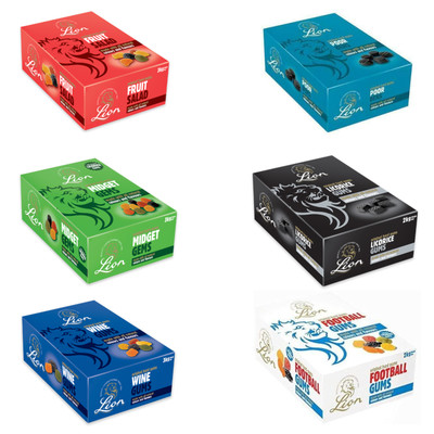 Löwe Süßigkeiten voll 2kg Geschenkbox Zwerg Edelsteine Obstsalat Lakritz & Weingummis