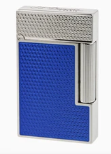 S.T. Dupont Line 2 Perfect Ping Lighter Diamond Head & Electric Blue C16619 NIB