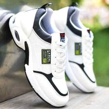 MENS CASUAL TRAINERS MEMORY FOAM WIDE FIT WALKING RUNNING SPORTS GYM SHOES