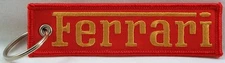 Ferrari  Sports Car Embroidered Key Chain/ Fob, ITALY