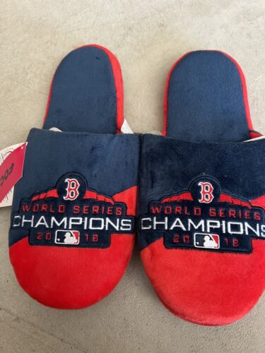Boston Red Sox MLB 2018 World Series Champion Slippers House Shoes Mens 7-8 S - Picture 3 of 3