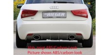 Rieger Heckeinsatz Audi A1 8X 08.10-12.14 bis Facelift ABS matt schwarz