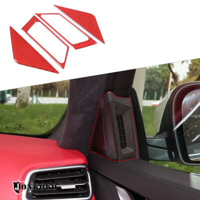 Red Carbon Fiber Inner A-pillar Horn Trim Cover Für Maserati Ghibil 2014-2022