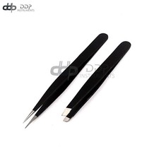 Professional Tweezers Slanted Point Tip Set Eyebrow Hair Removal Pluckers Puller