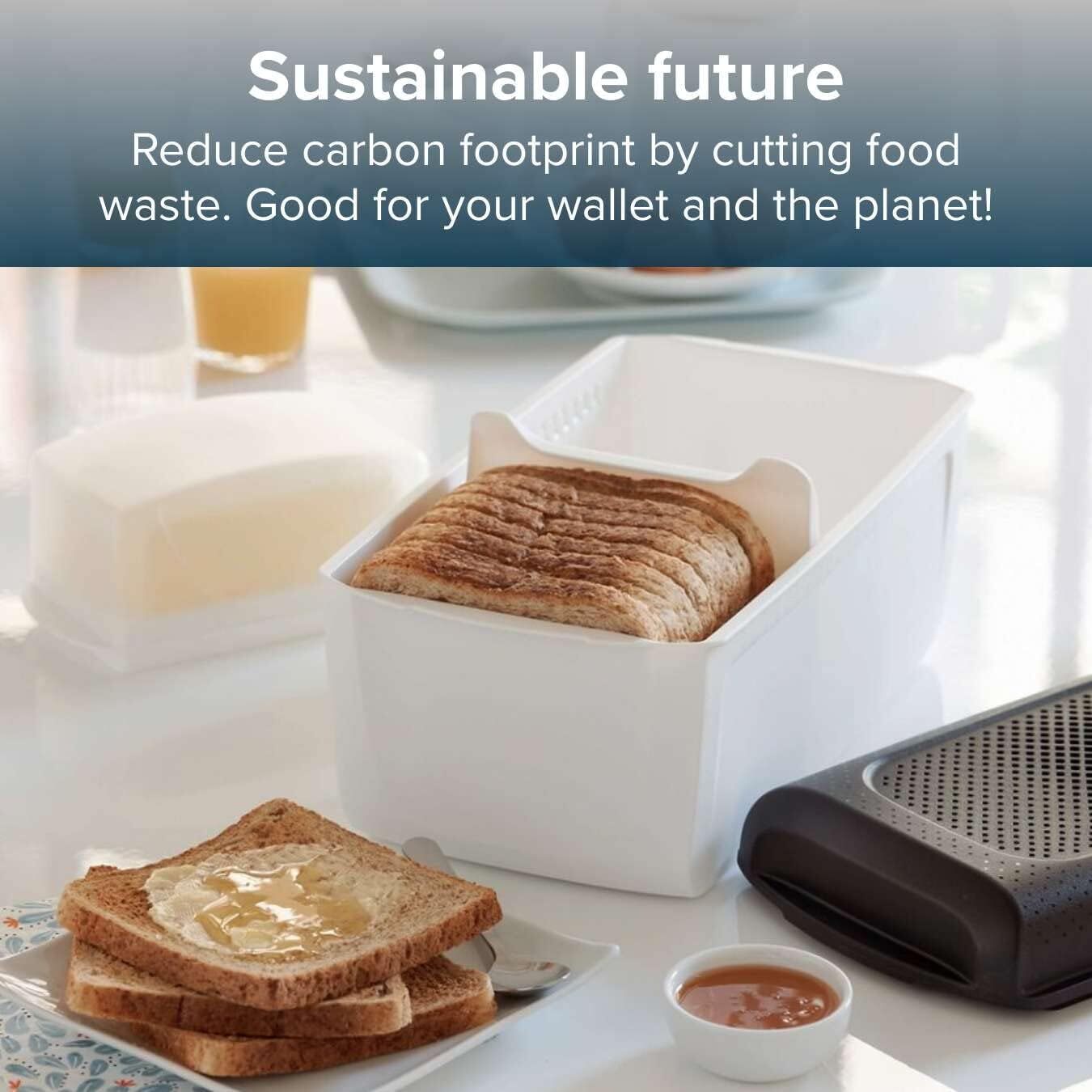 Tupperware BreadSmart Junior Innovative Bread Bin Keeps Baked Goods