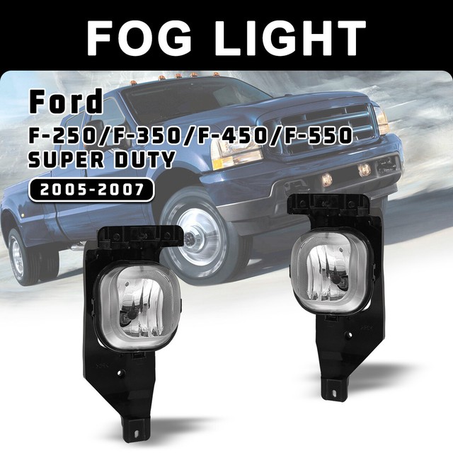Pair Of Clear Fog Lights For Ford F-Series (2001-2004) – Halogen, DOT/SAE Approved