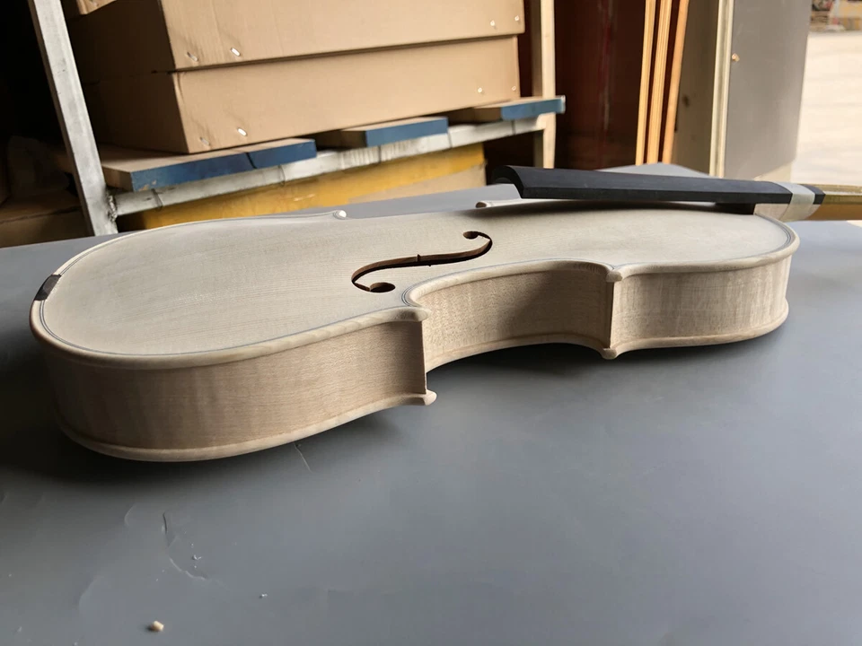 Unfinished violin 4/4 Spruce nice flame maple Handmade maple Stradivari style - Image 3 of 4