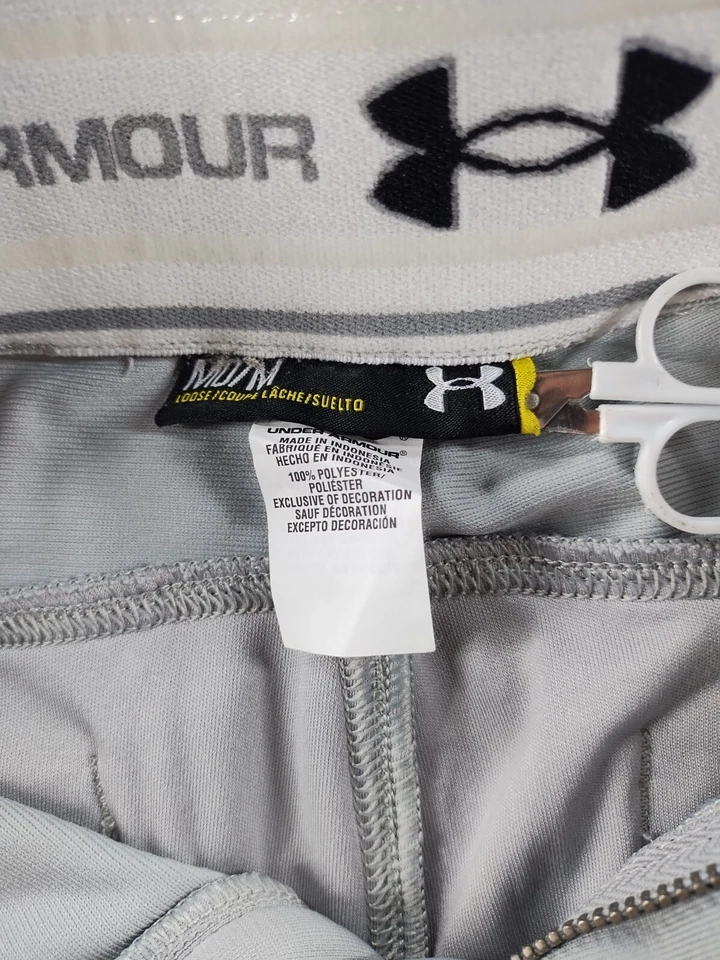 Pantalones de béisbol Under Armour para hombre grises talla M holgados pierna recta 33" pantalones Foto 4 de 4