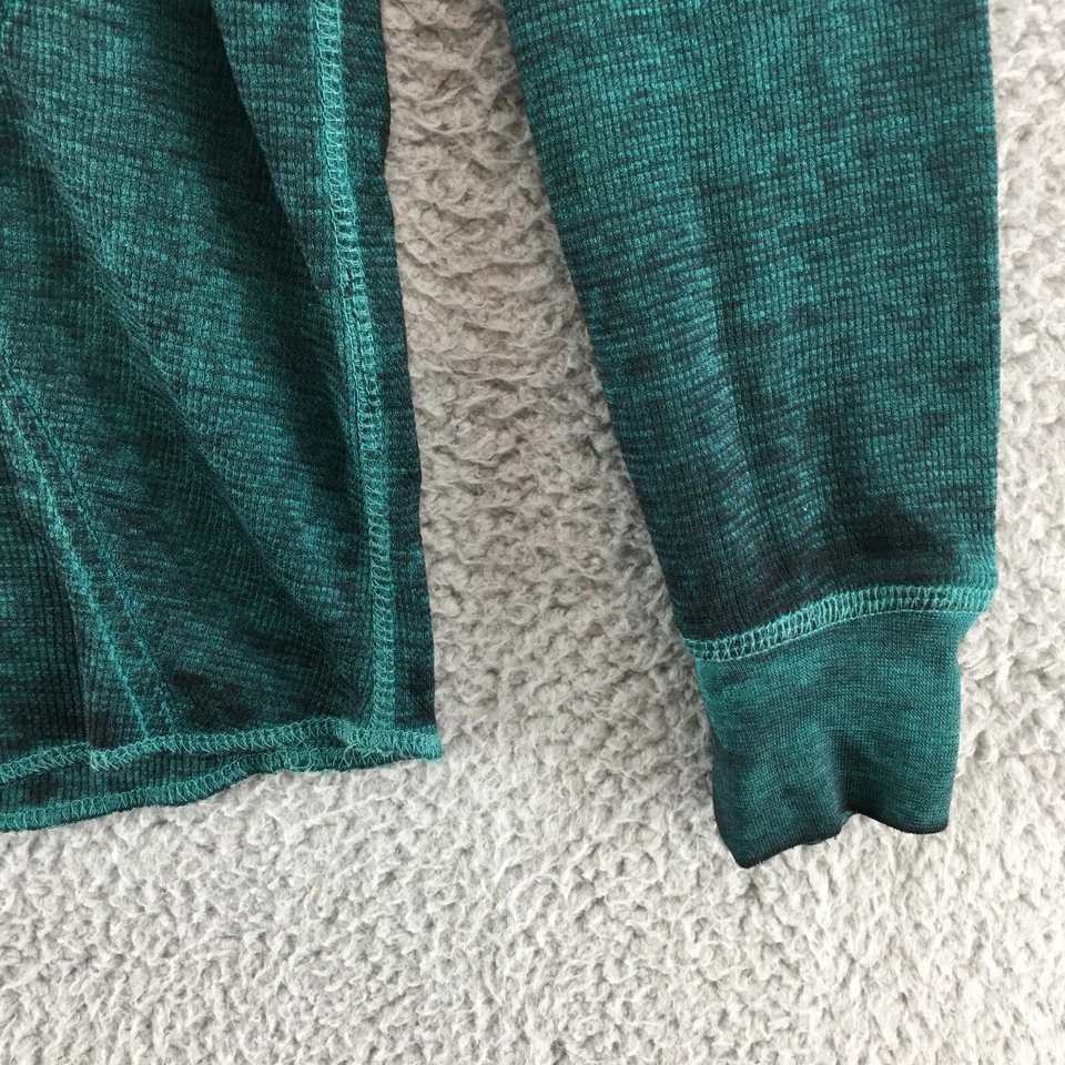 Volcom Long Sleeve Tee Sweater Top Mens Small Blue Green Cotton Blend Crew - Image 3 of 4