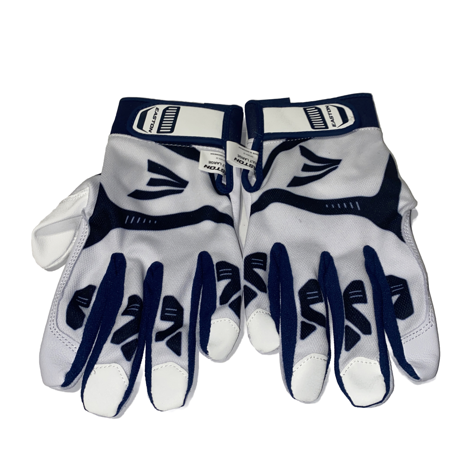 Easton Adult Gametime Batting Gloves Size Large Blue And White NWT eBay