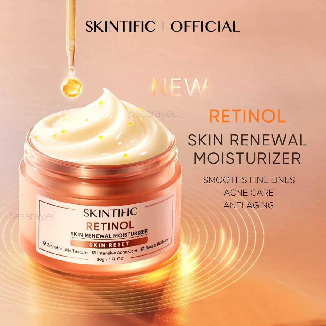 SKINTIFIC Retinol Renewal Moisturizer 30g Smooths Fine Lines & Acne Care