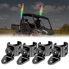 4x Pro-Fit Cage UTV Whip Light Mounts For Pol...
