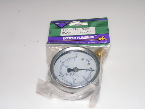 Thrifco Plumbing 4402330 15# Gauge water test 2330-T - 第 1/1 張圖片