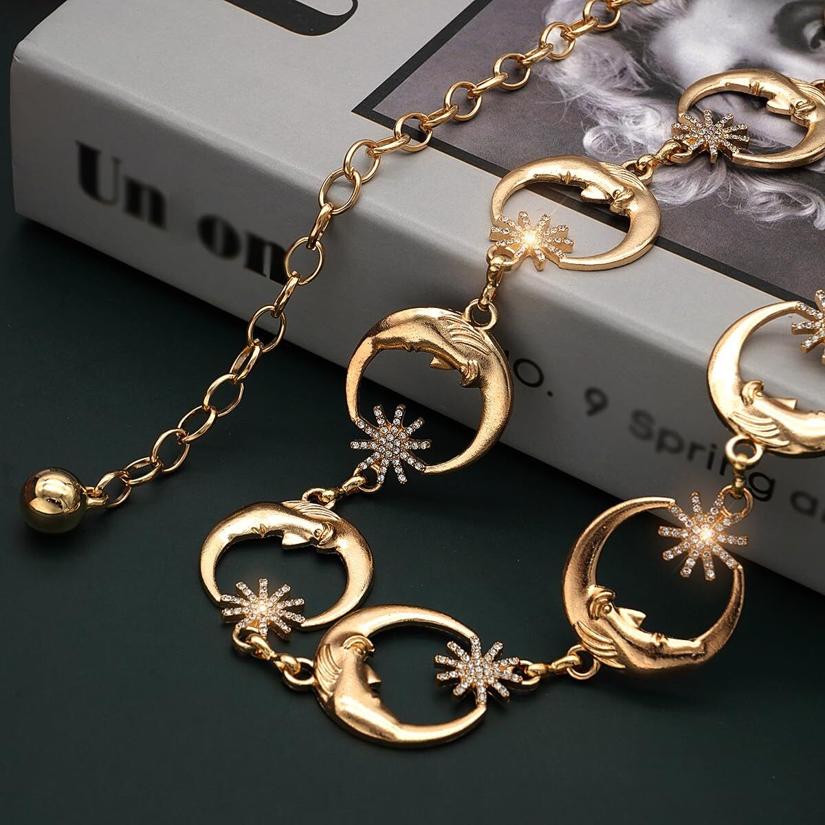 Chain Belts for Women Hollow Metal Waist Chain Belts Dress 