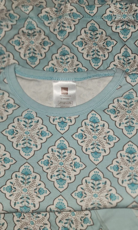 Lot of 2 Tea Collection 100% Cotton Pajama Tops 12y Super Soft & Fragrance Free - Image 3 of 4