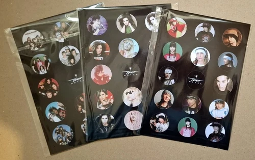 Tokio Hotel set of stickers 3 sheets A5