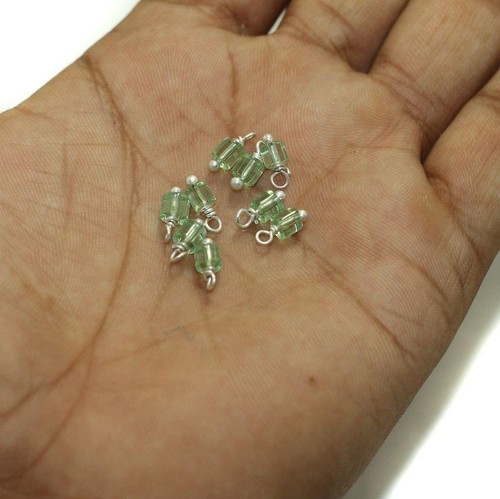 100 Pcs, 4mm Glass Loreal Beads Silver Plated - Picture 3 of 36