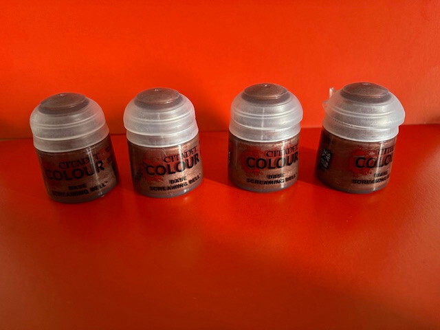 Games Workshop Citadel Colour Base Screaming Bell (12ml) Bundle of 4
