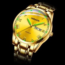 Quartz WristWatch Luminous Men Watch Gifts Fashion Stainless Steel Waterproof