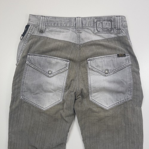Jeans Teddy Smith Para Hombre Dos Tonos Doble Rodilla 33x30 Gris Denim Ropa de Trabajo Estilo - Imagen 3 de 8