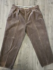 Vintage 90s POLO RALPH LAUREN Wide Leg PANTS 38x30 Brown CORDUROY Skater Baggy