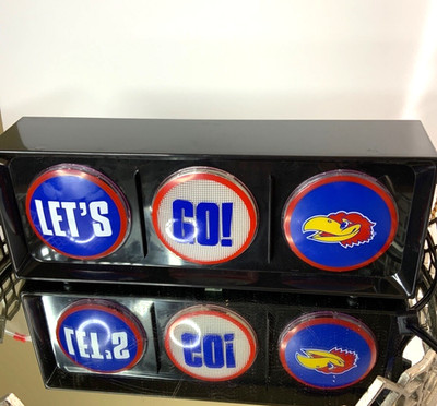 KU Jay Hawk Light Kansas University Illuminated Bar Decor Man Cave 16 inch