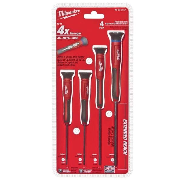 Milwaukee 48-22-2604 4-Piece Precision Screwdriver Set 6090₽