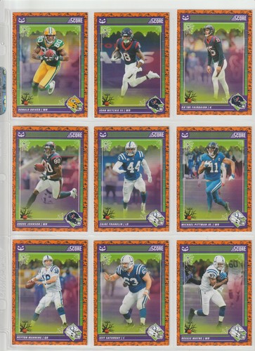2024 SCORE-A-TREAT FOOTBALL 281 KARTEN LOT - GREEN BATS PARALLEL AND PUMPKIN BASE - Bild 7 von 18