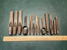 Lot of 13 Leather Punches ~ C.S. Osborne & Co. and Few Unmarked