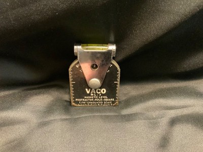Vintage VACO ML-7 magnetic level protractor - rule - square USA