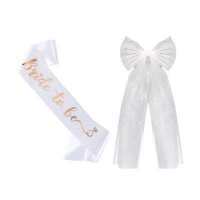 Personality Lettering Sashes Pearls Rhinestones Sashes Elegant Bridal Sashes