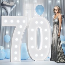 4FT Marquee Light Up Numbers, Marquee Numbers 4 Feet Tall with Cool White Lig...